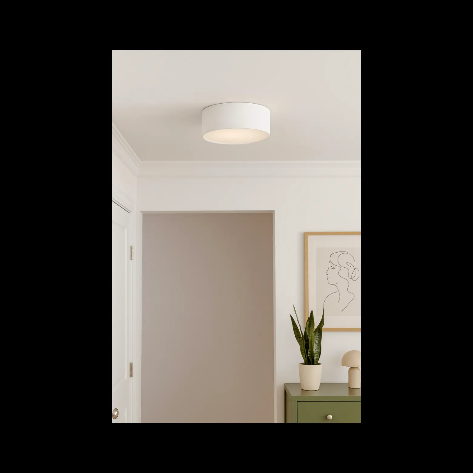 D'Lite Taklampa Lunelle 30cm Textil Vit | Passande för 2x E27