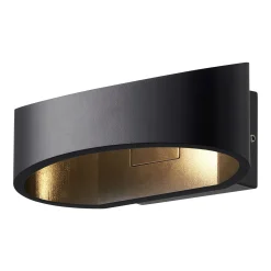 D'Lite Vägglampa Auris Svart Up & Down 7W 220lm - 830 Varm Vit | IP54