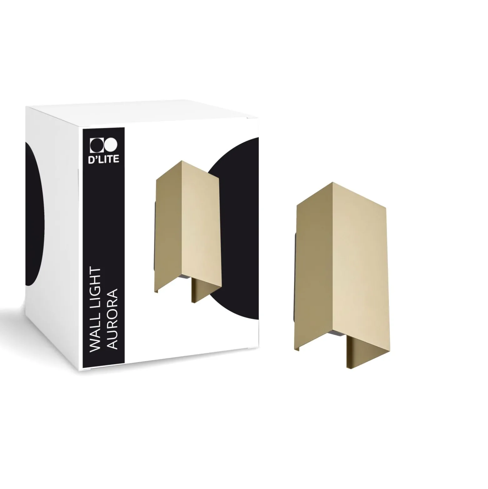 D'Lite Vägglampa Aurora Guld Up & Down 6.5W 500lm - 830-840 CCT | IP54
