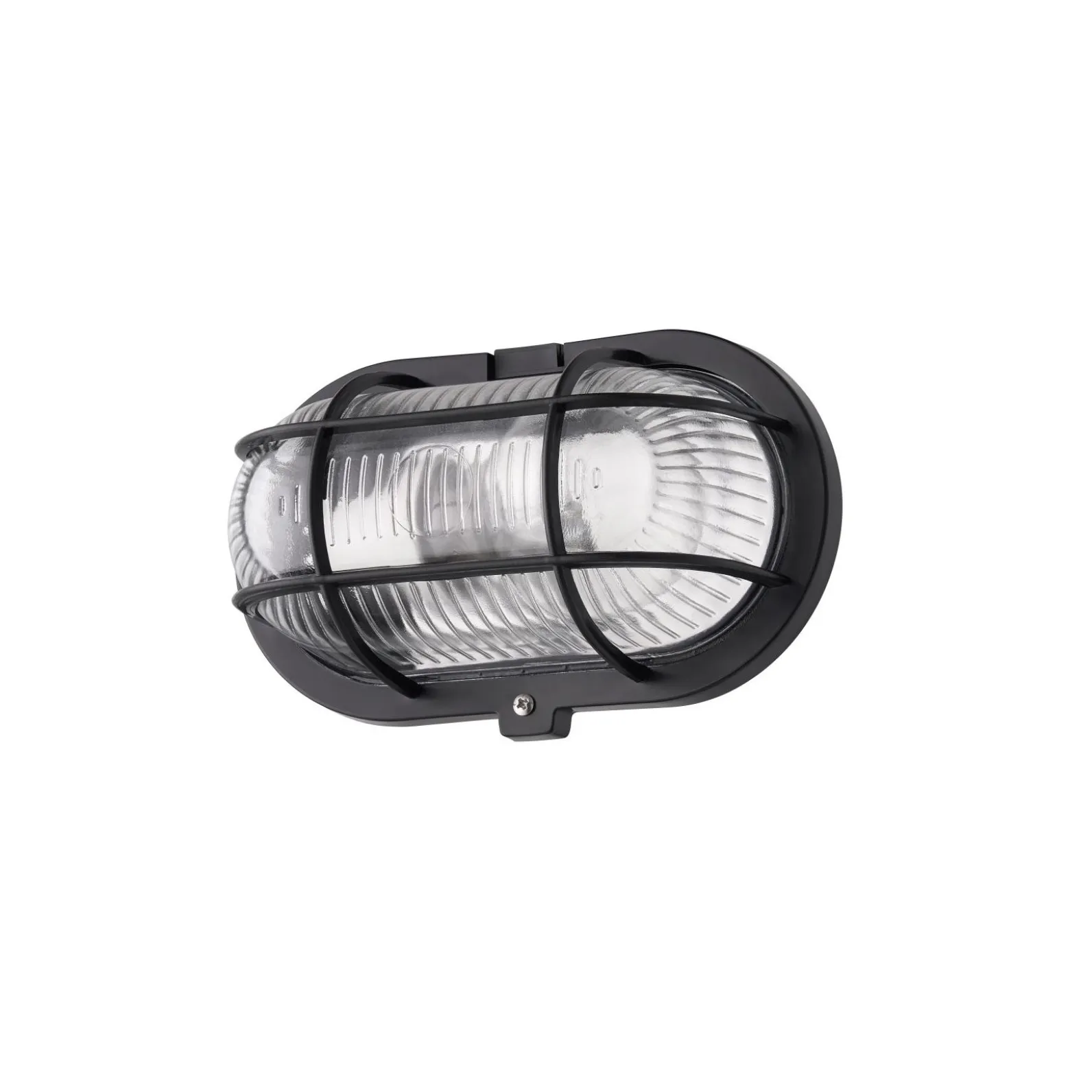 D'Lite Vägglampa Ecco Svart Oval | IP44 - Passande för 1x E27