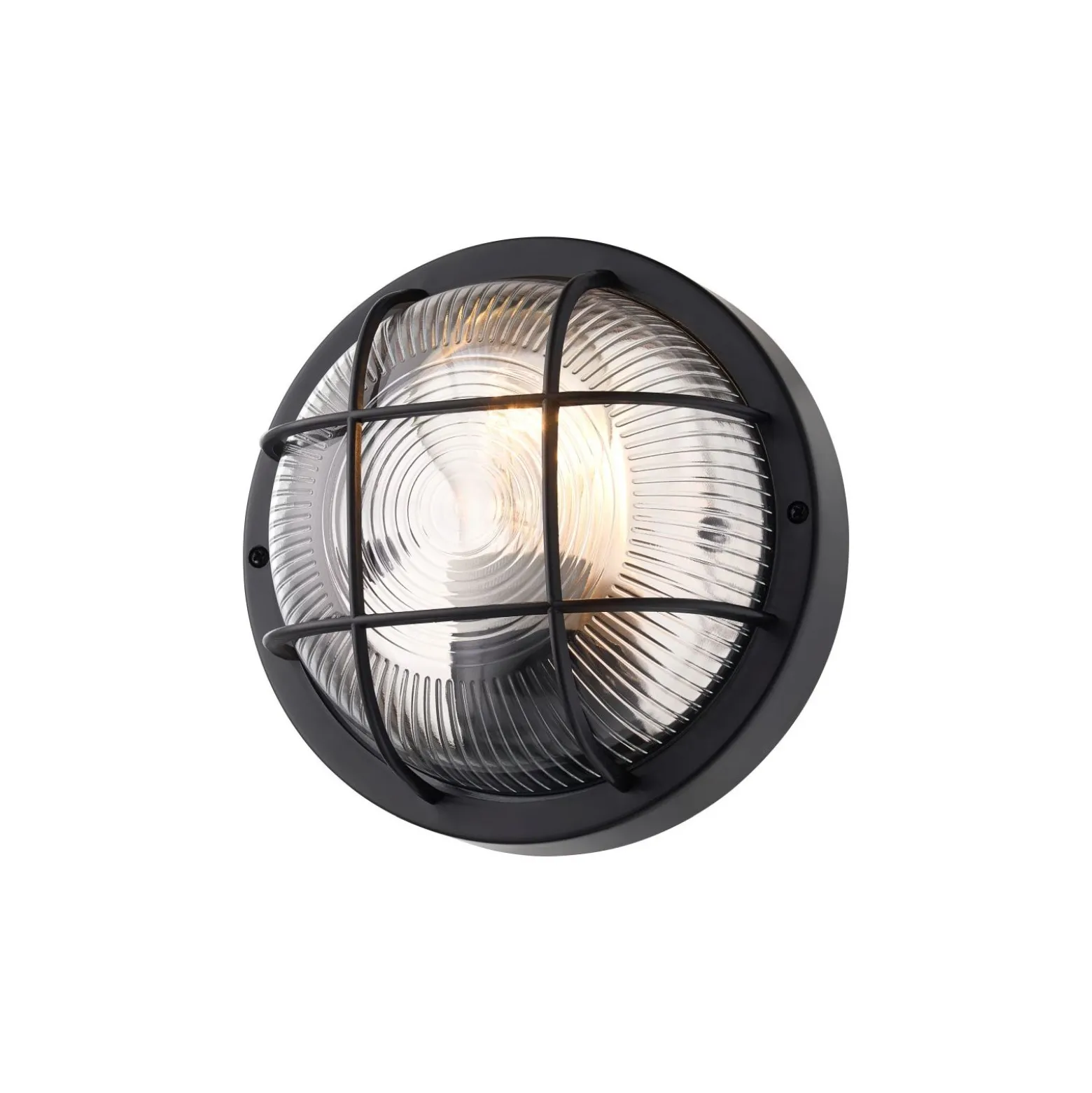 D'Lite Vägglampa Ecco Svart Runda | IP54 - Passande för 1x E27