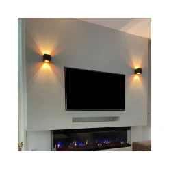 D'Lite Vägglampa Elingen Aluminium Svart Up & Down 2.9W 170lm - 830 Varm Vit | IP65 - Batteridriven - Ljussensor