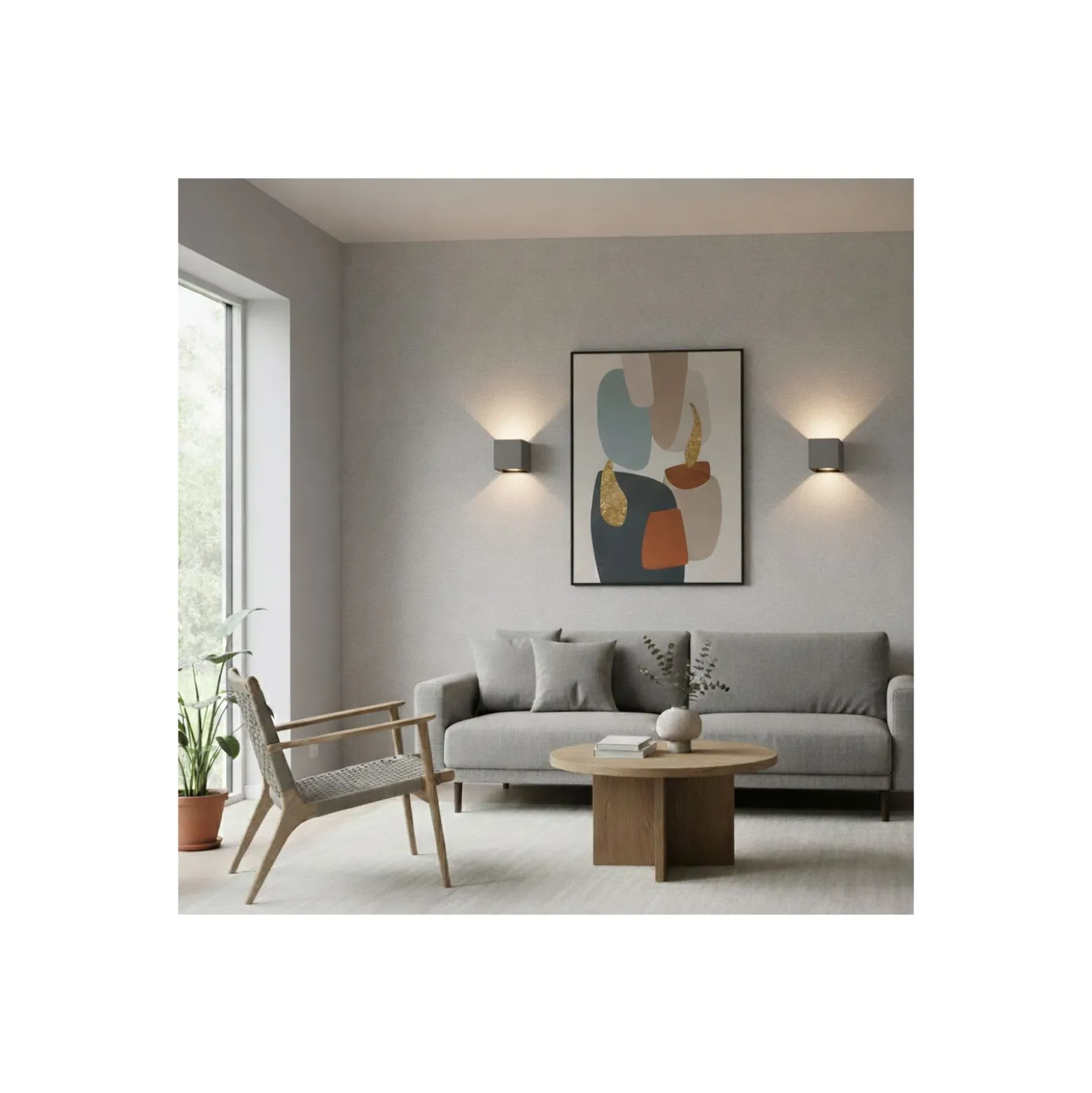 D'Lite Vägglampa Elingen Grå 4.9W 480lm - 830 Varm Vit