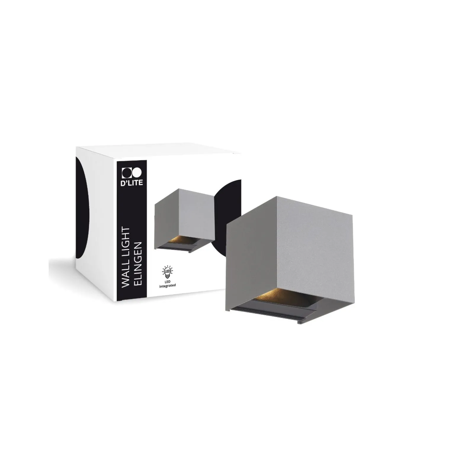 D'Lite Vägglampa Elingen Grå 4.9W 480lm - 830 Varm Vit