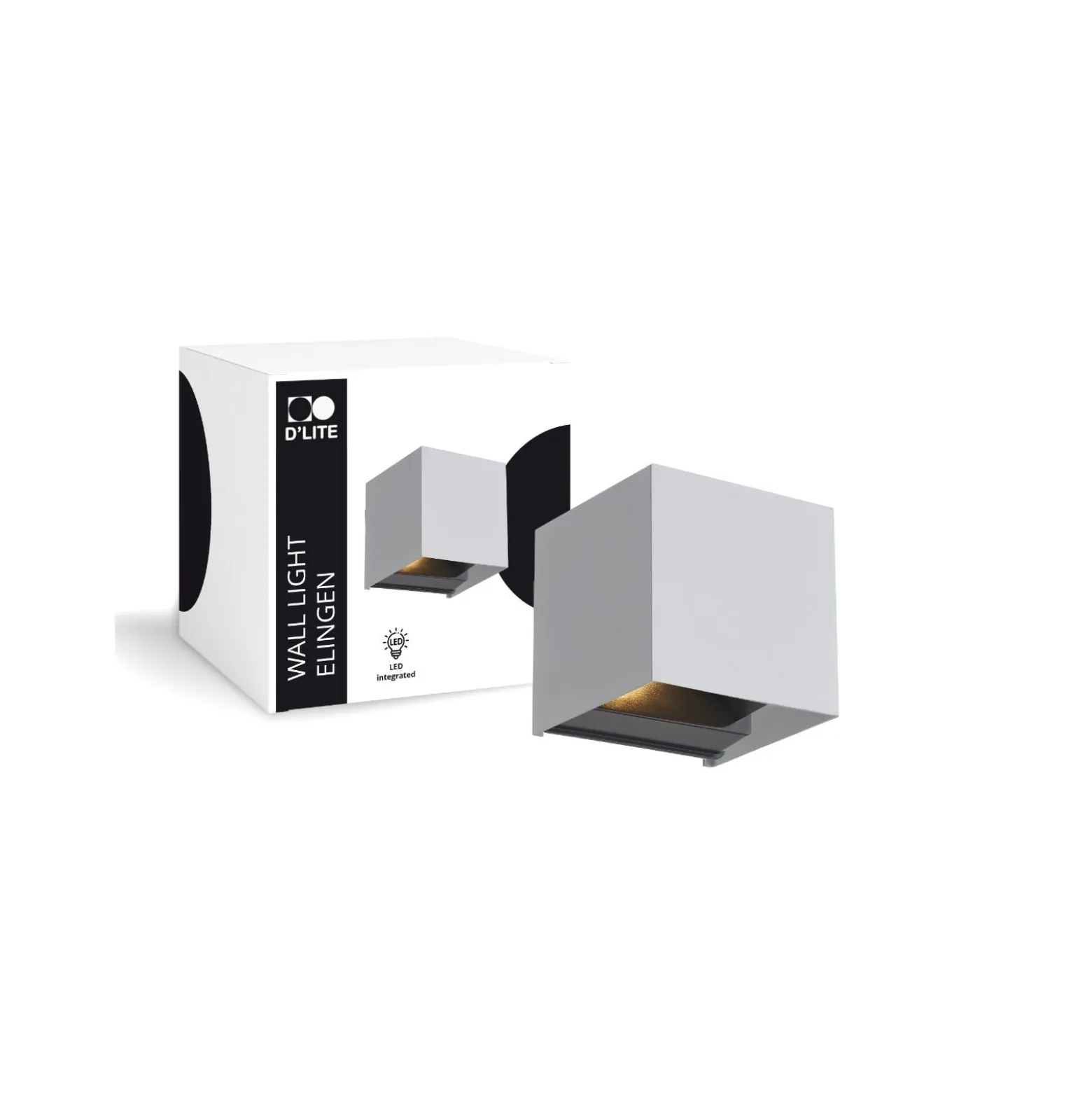 D'Lite Vägglampa Elingen Silver 4.9W 480lm - 830 Varm Vit