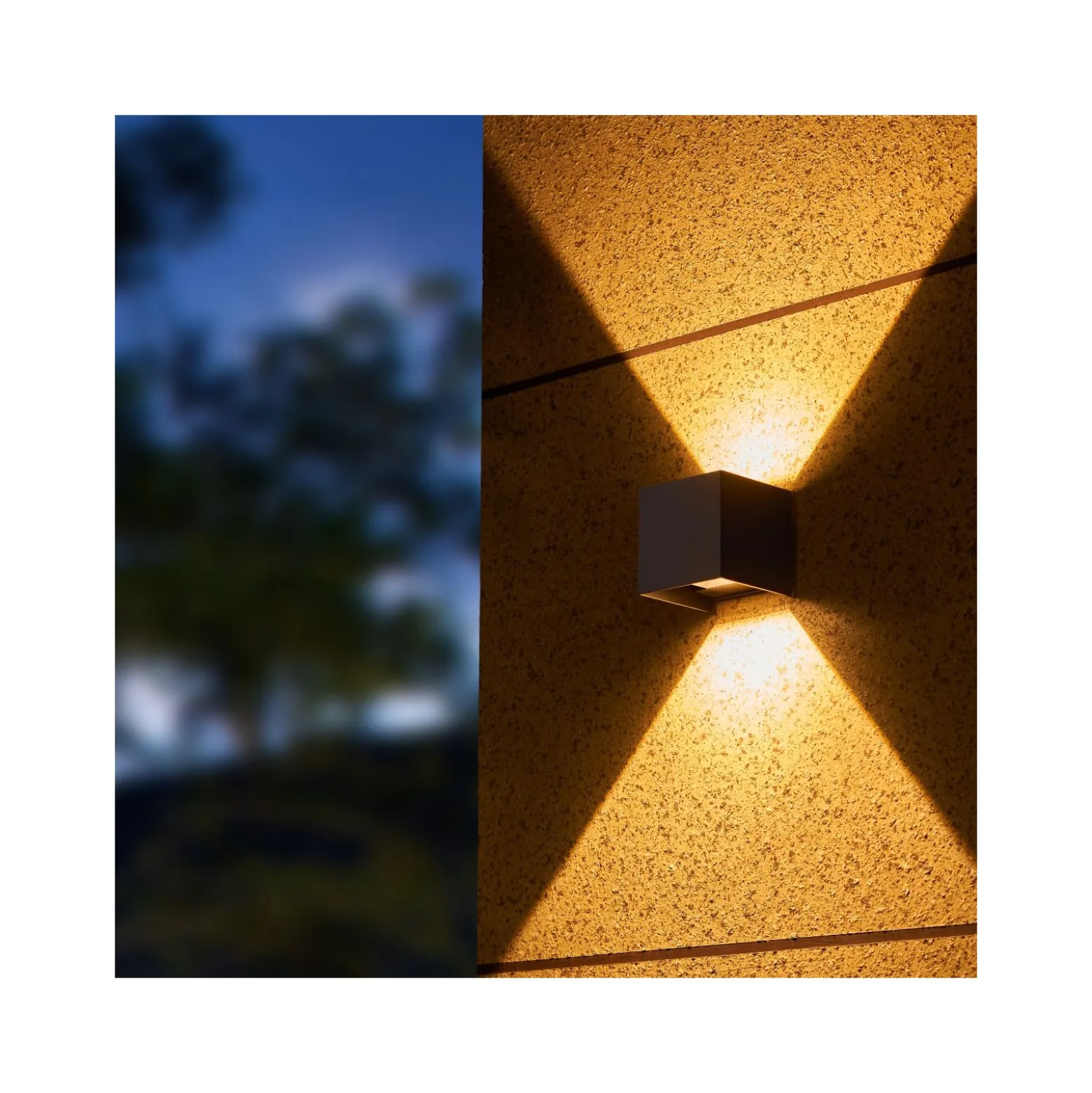 D'Lite Vägglampa Elingen Svart Up & Down 4.9W 480lm - 830 Varm Vit | IP65