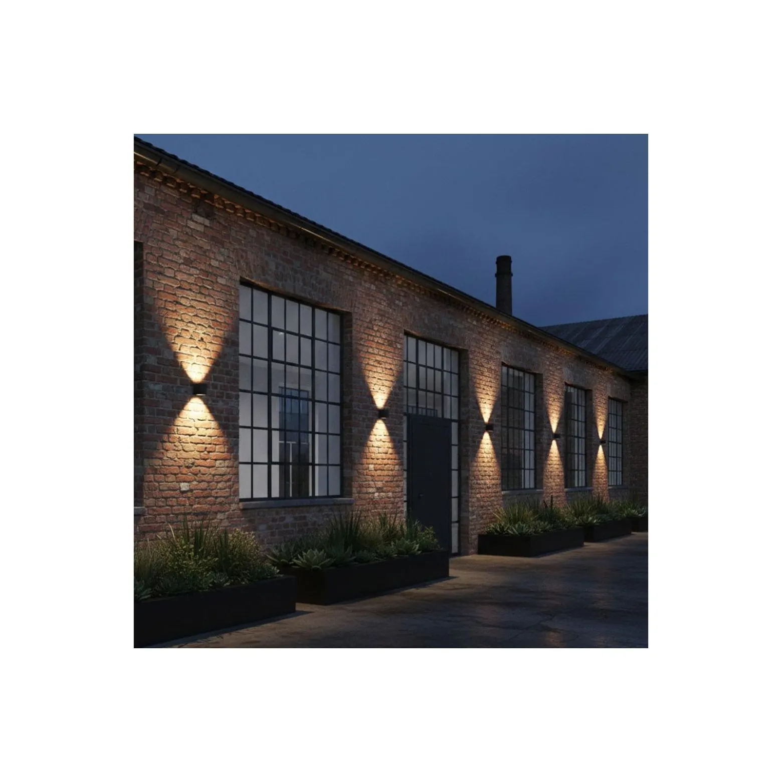 D'Lite Vägglampa Elingen Svart Up & Down 4.9W 480lm - 830 Varm Vit | IP65