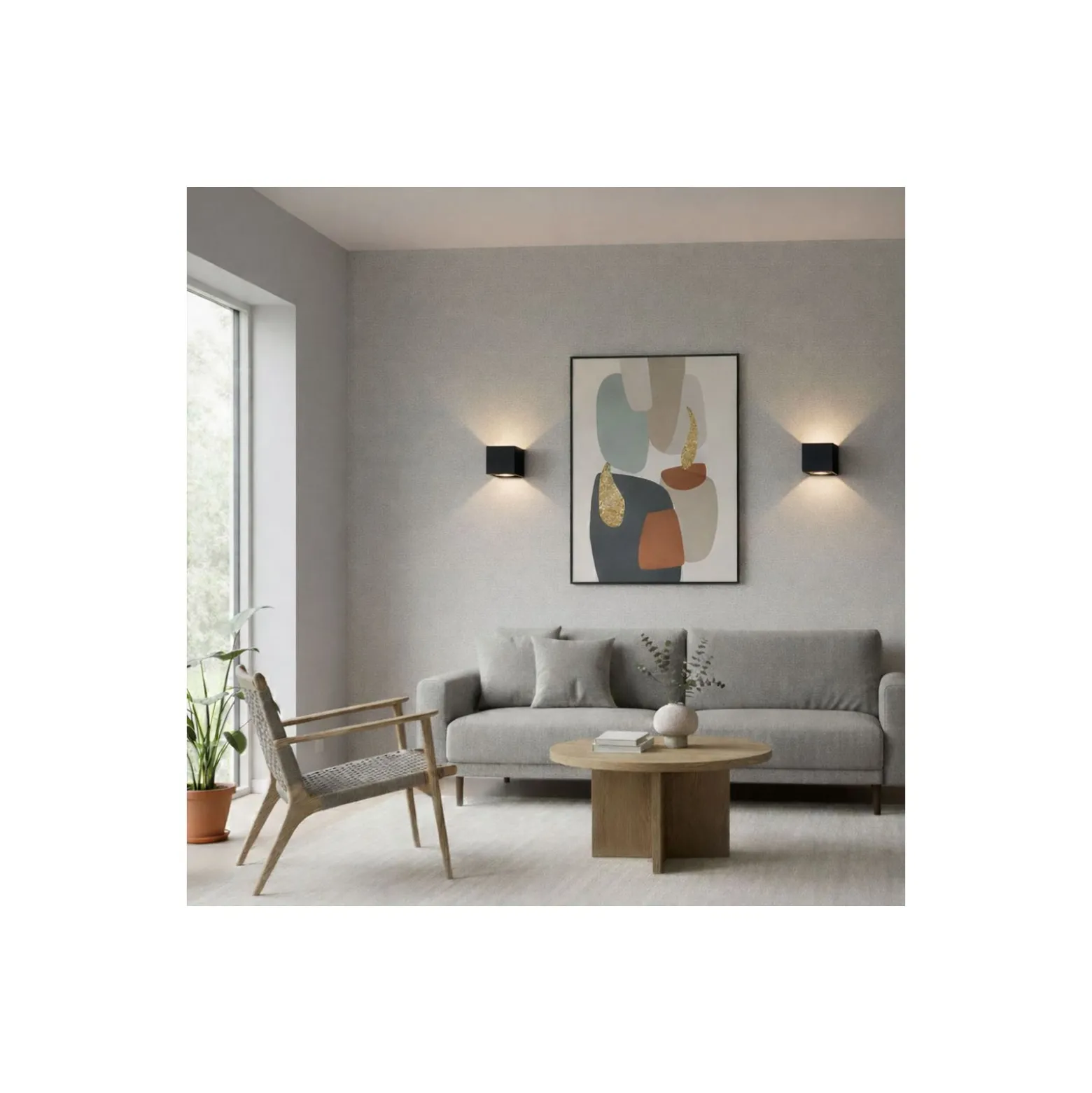 D'Lite Vägglampa Elingen Svart Up & Down 4.9W 480lm - 830 Varm Vit | IP65