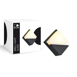 D'Lite Vägglampa Elios ABS Svart | IP54 - Passande för 1x E27