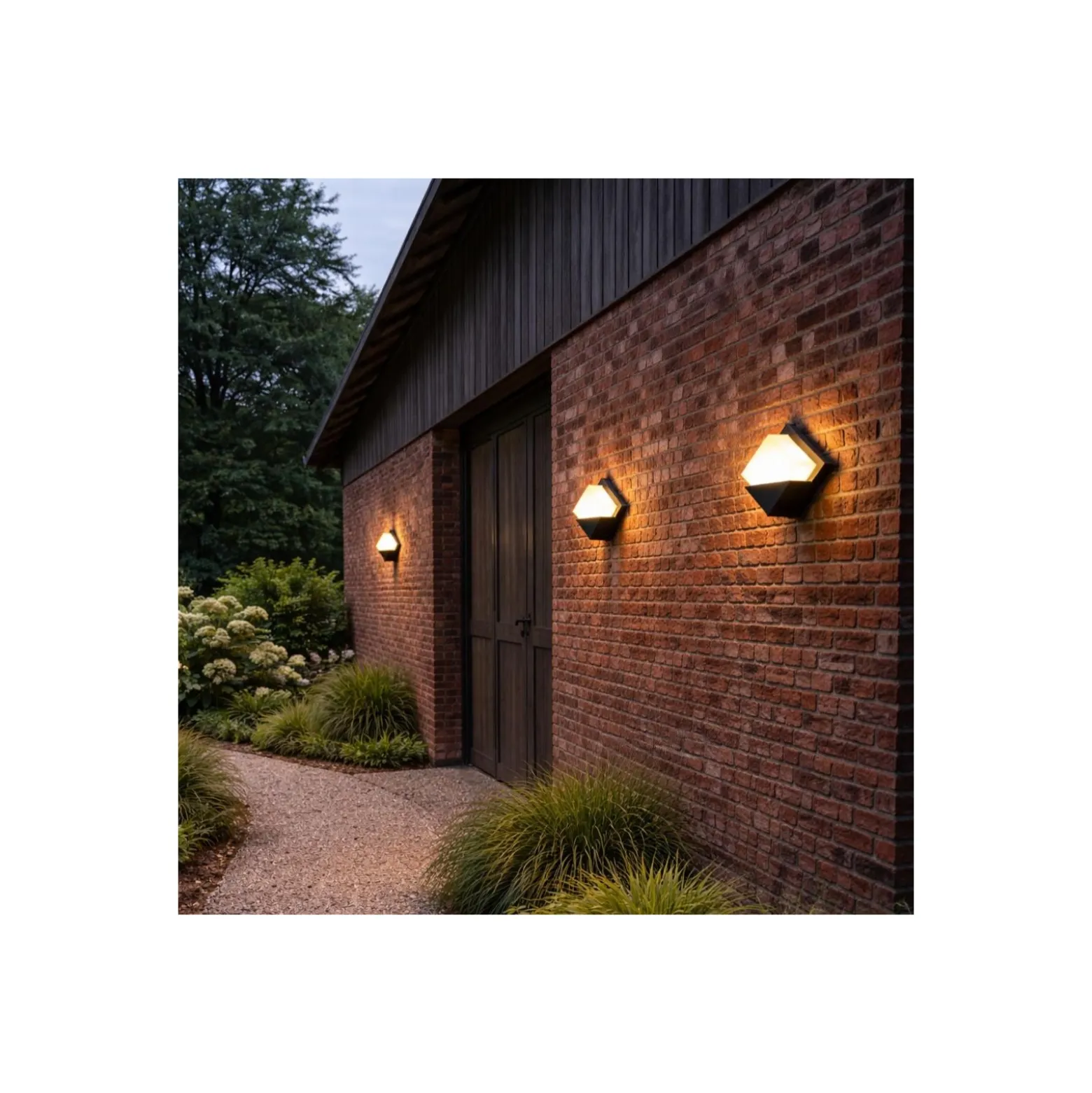 D'Lite Vägglampa Elios ABS Svart | IP54 - Passande för 1x E27