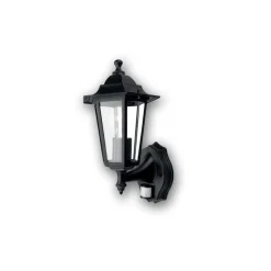 D'Lite Vägglampa Helora Svart | IP44 - Passande för 1x E27 - Rörelsesensor