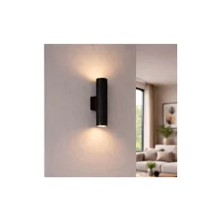 D'Lite Vägglampa Limor Aluminium Svart Up & Down| IP54 - Passande för 2x GU10