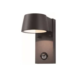 D'Lite Vägglampa Lira Svart 7W 600lm 830 Varm Vit | IP54 - Rörelsesensor