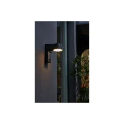 D'Lite Vägglampa Lira Svart 7W 600lm 830 Varm Vit | IP54 - Rörelsesensor
