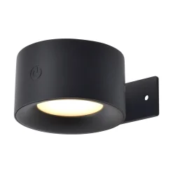 D'Lite Vägglampa Lucia Svart 1.5W - 830 Varm Vit | IP54 - Solar Batteri - Ljussensor