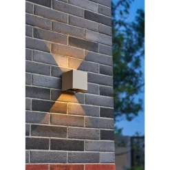 D'Lite Vägglampa Nova Beige Up & Down 4.9W 480lm - 830 Varm Vit | IP54 - Justerbar strålvinkel