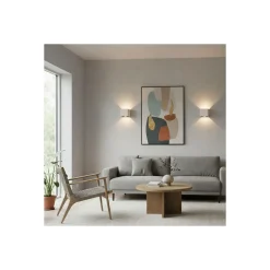 D'Lite Vägglampa Nova Beige Up & Down 4.9W 480lm - 830 Varm Vit | IP54 - Justerbar strålvinkel