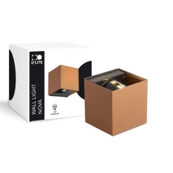 D'Lite Vägglampa Nova Bronze Up & Down 4.9W 480lm - 830 Varm Vit | IP54