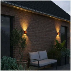 D'Lite Vägglampa Nova Bronze Up & Down 4.9W 480lm - 830 Varm Vit | IP54