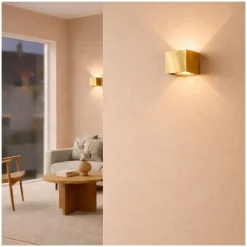 D'Lite Vägglampa Nova Guld Up & Down 4.9W 480lm - 830 Varm Vit | IP54