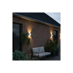 D'Lite Vägglampa Nova Silver Up & Down 4.9W 480lm - 830 Varm Vit | IP54 - Justerbar strålvinkel
