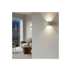 D'Lite Vägglampa Nova Silver Up & Down 4.9W 480lm - 830 Varm Vit | IP54 - Justerbar strålvinkel