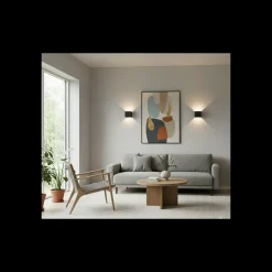 D'Lite Vägglampa Nova Svart Up & Down 4.9W 480lm - 830 Varm Vit | IP54 - Justerbar strålvinkel