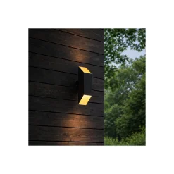 D'Lite Vägglampa Nura Aluminium Svart Up & Down 7W 250lm - 830 Varm Vit | IP44