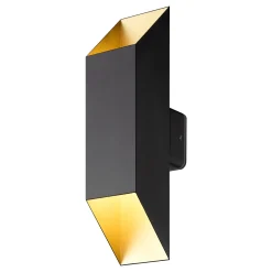 D'Lite Vägglampa Nura Aluminium Svart Up & Down 7W 250lm - 830 Varm Vit | IP44