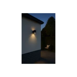 D'Lite Vägglampa Solis Solar Svart Up & Down - 830 Varm Vit | IP54 - Rörelsesensor