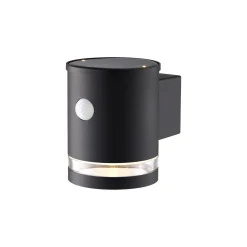 D'Lite Vägglampa Solis Solar Svart Up & Down - 830 Varm Vit | IP54 - Rörelsesensor