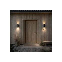 D'Lite Vägglampa Velor Svart Up & Down | IP54 - Passande för 2x GU10