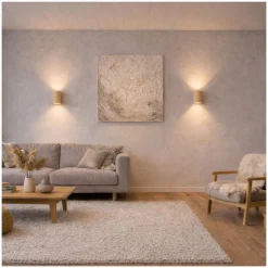 D'Lite Vägglampa Vossem Beige Up & Down | Passande för 2x GU10