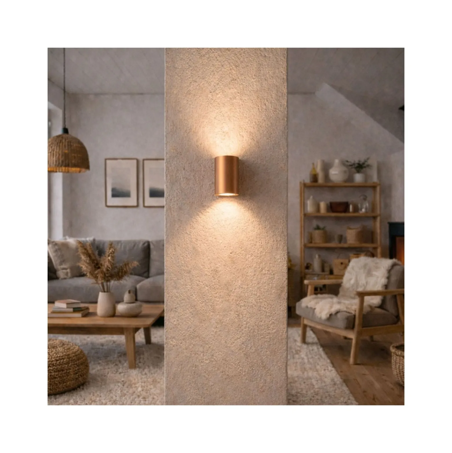 D'Lite Vägglampa Vossem Bronze Up & Down | Passande för 2x GU10