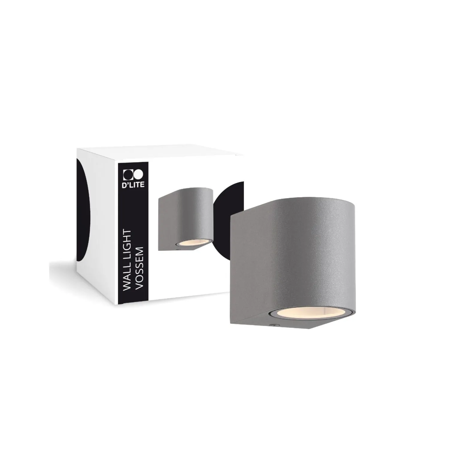 D'Lite Vägglampa Vossem Grå| IP54 - Passande för 1x GU10