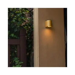 D'Lite Vägglampa Vossem Guld | IP54 - Passande för 1x GU10