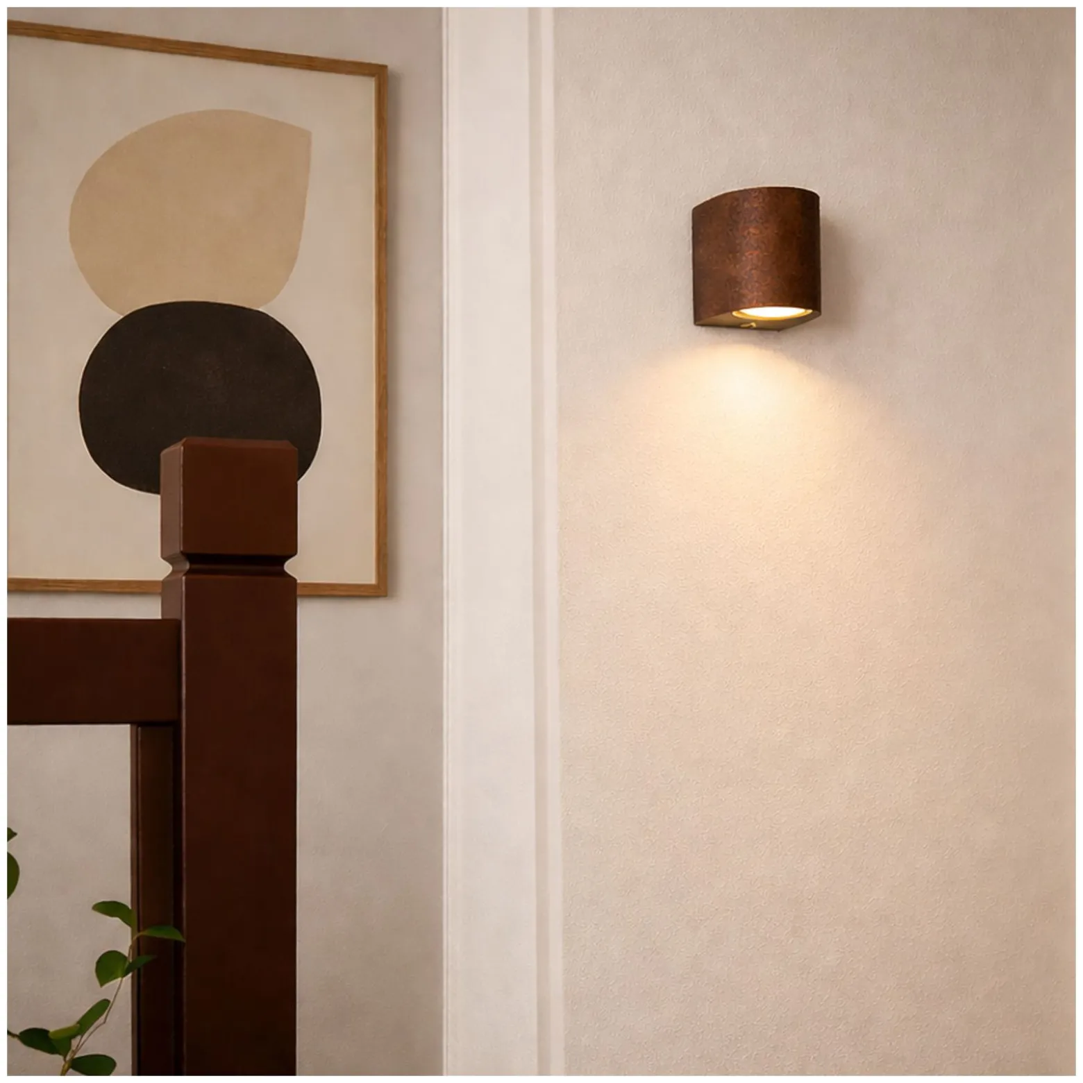 D'Lite Vägglampa Vossem Rostig| IP54 - Passande för 1x GU10