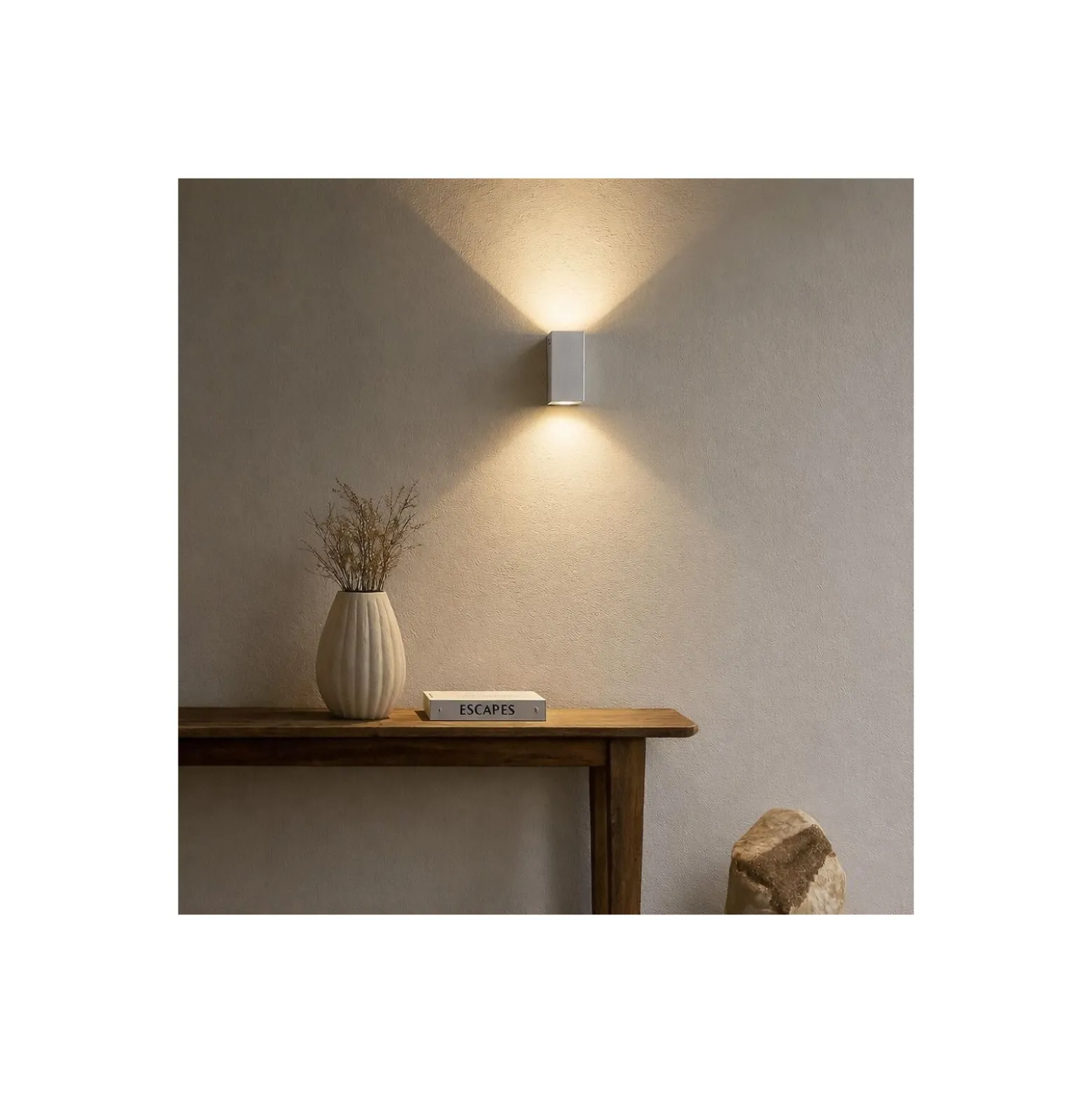 D'Lite Vägglampa Vrebos Silver Up & Down| Passande för 2x GU10
