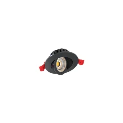 Dotlux LED Downlight Heatspin Svart 7W 840lm 60D - 930-957 CCT | 90mm - Utskärning 68mm - UGR <25 - Bästa Färgåtergivning - Dimbar