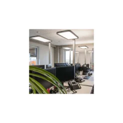 Dotlux LED Golvlampa Studio Butler Silver 80W 8800lm - 840 Kallvit | UGR <19 - 1-10V Dimbar - Rörelsesensor