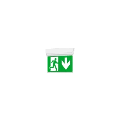 Dotlux LED Nöd Nödbelysning Utgång Exit Flip Vit 2.5W 18lm | IK10 - 3 Timmar Nödbelysning - Inkl. 6 Pictograms - Cinema Mode