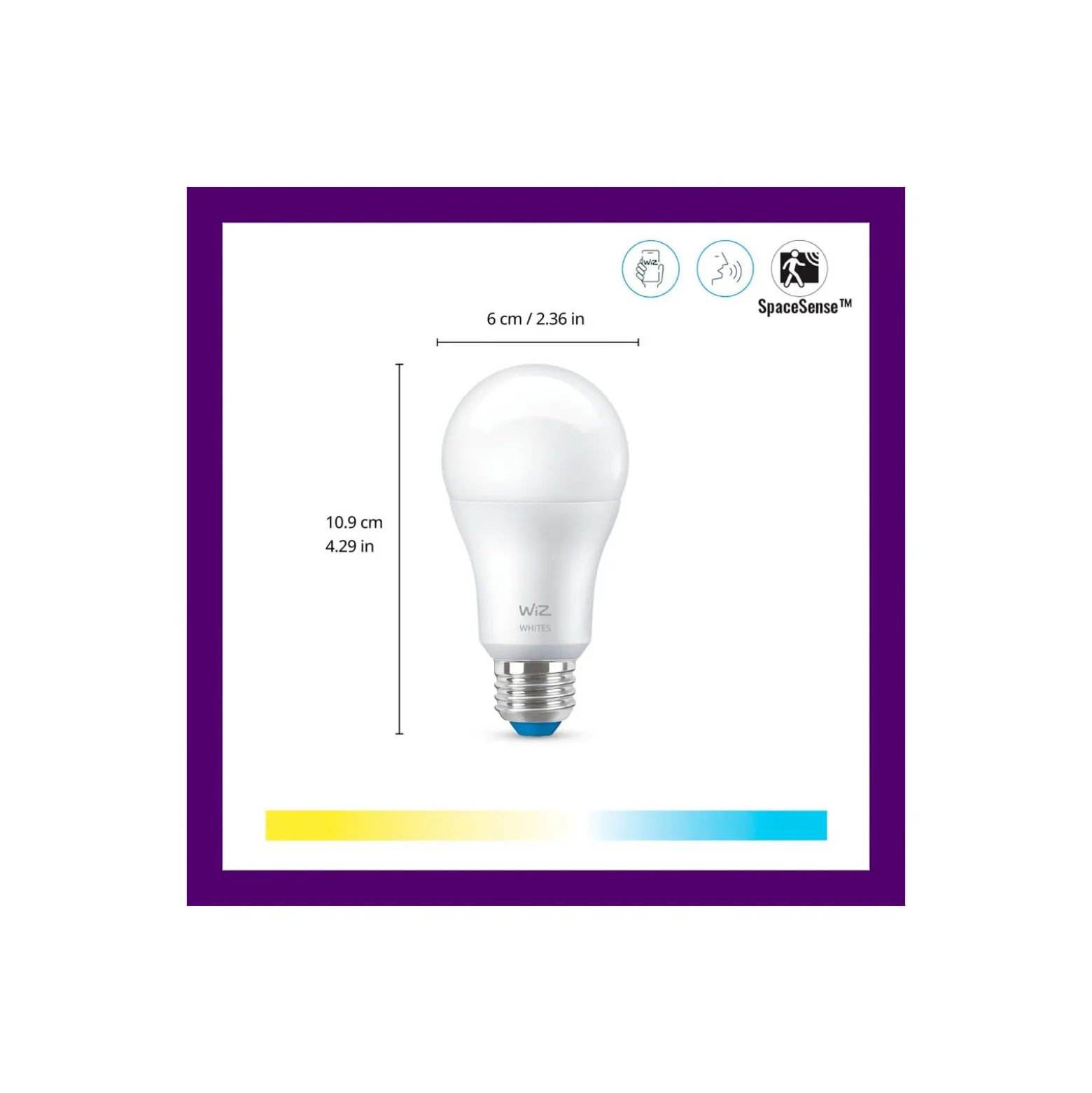 Dubbelpack 2x WiZ Smart LED E27 Päron Matt 8W 806lm | Bästa Färgåtergivning - Dimbar - Ersättare 60W