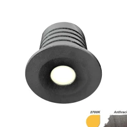 EcoDim Infälld Spot Mini Antracit 2.5W 155lm 30D - 827 Extra Varm Vit | 35mm - Utskärning 28mm - IP67 - Dimbar
