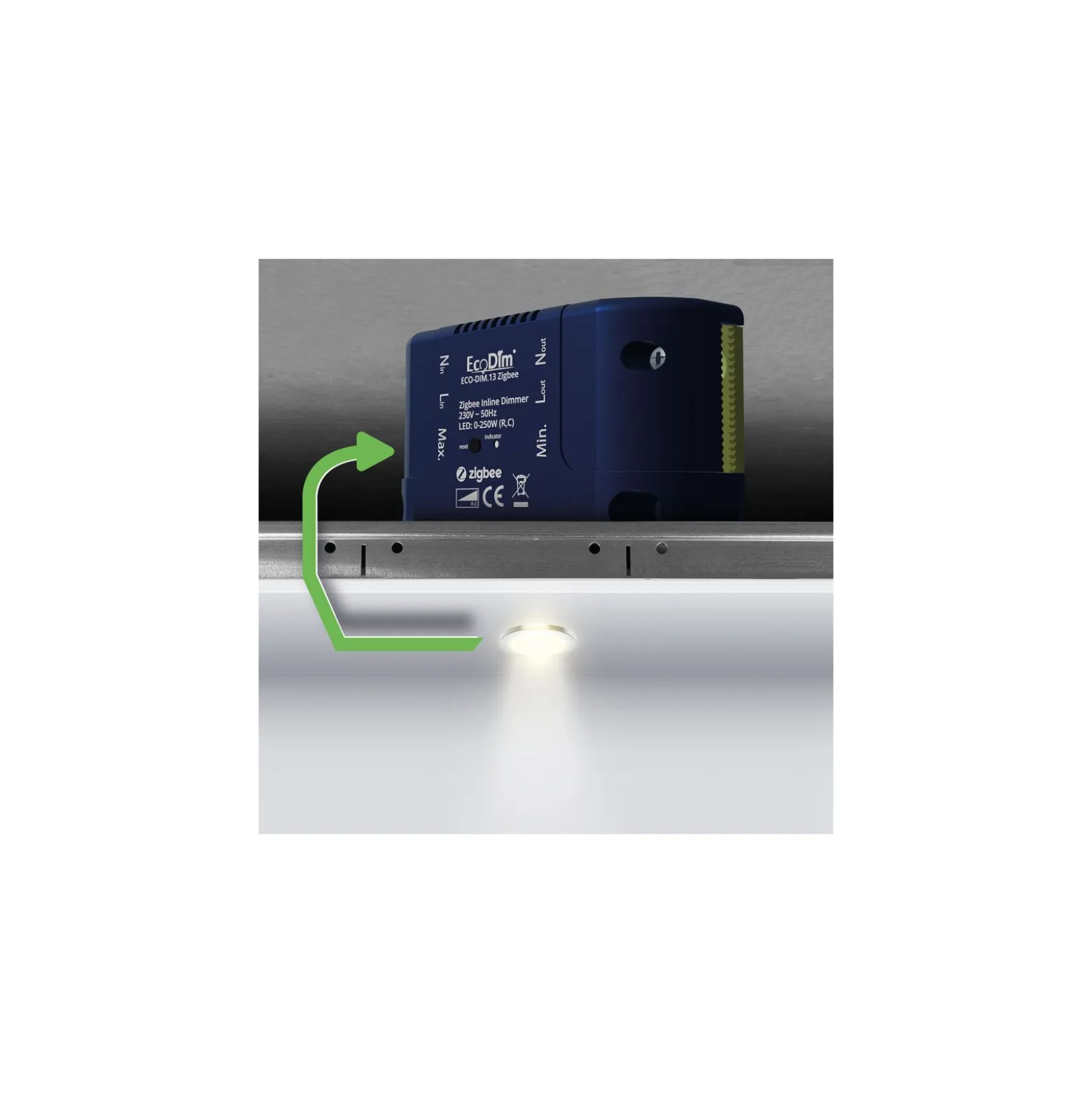 EcoDim.13 LED Dimmer Zigbee Inline 250W