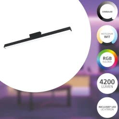 Eglo Connect.Z Smart Taklampa Simolaris-Z Aluminium Svart 34.3W 3960lm - 827-865 Justerbar Vit | Dimbar