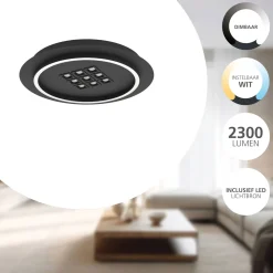 Eglo Taklampa Balazote Stål Svart 205W 3425lm - 827-865 Justerbar Vit | 380mm - Dimbar
