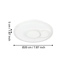 Eglo Taklampa Cadegal Stål Vit 78W 1100lm - 840 Kallvit | 200mm