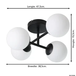 Eglo Taklampa Castrovido Stål Svart 42W 1880lm - 827 Extra Varm Vit | IP44