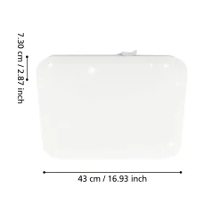Eglo Taklampa Frania-s Stål Vit 55W 3600lm - 830 Varm Vit