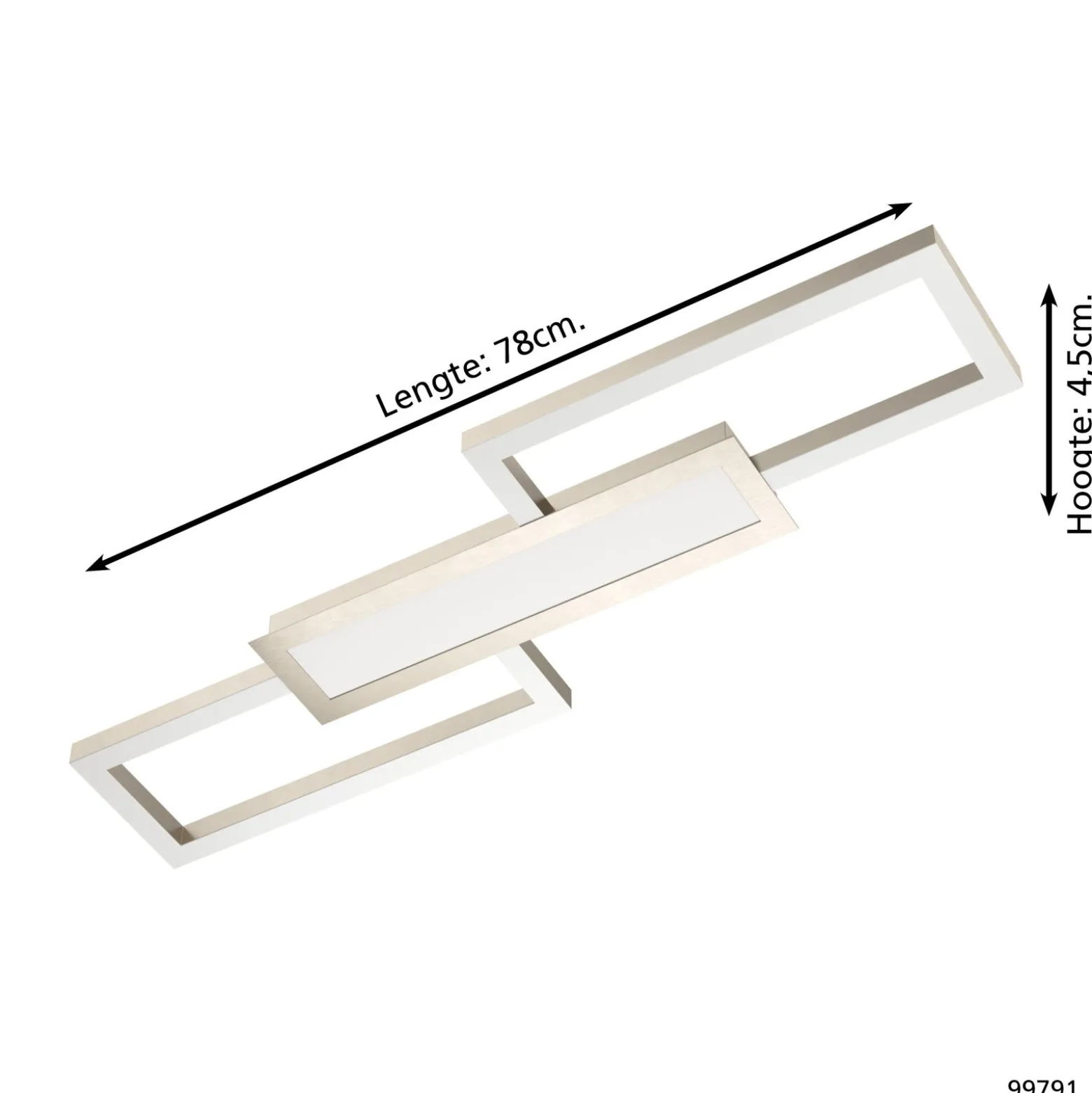Eglo Taklampa Monirote Stål Aluminium 37W 4450lm - 830-865 Justerbar Vit | Dimbar